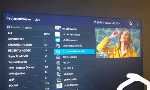 Application IPTV sur Samsung Smart TV